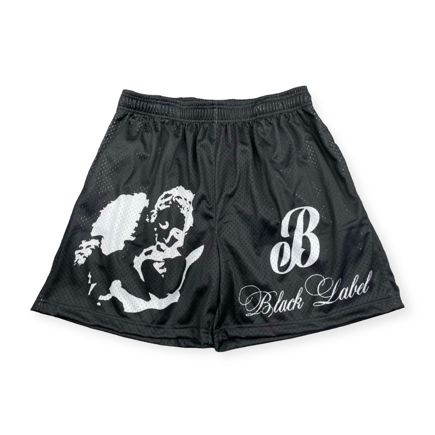 Black Label Panda Black & White Shorts