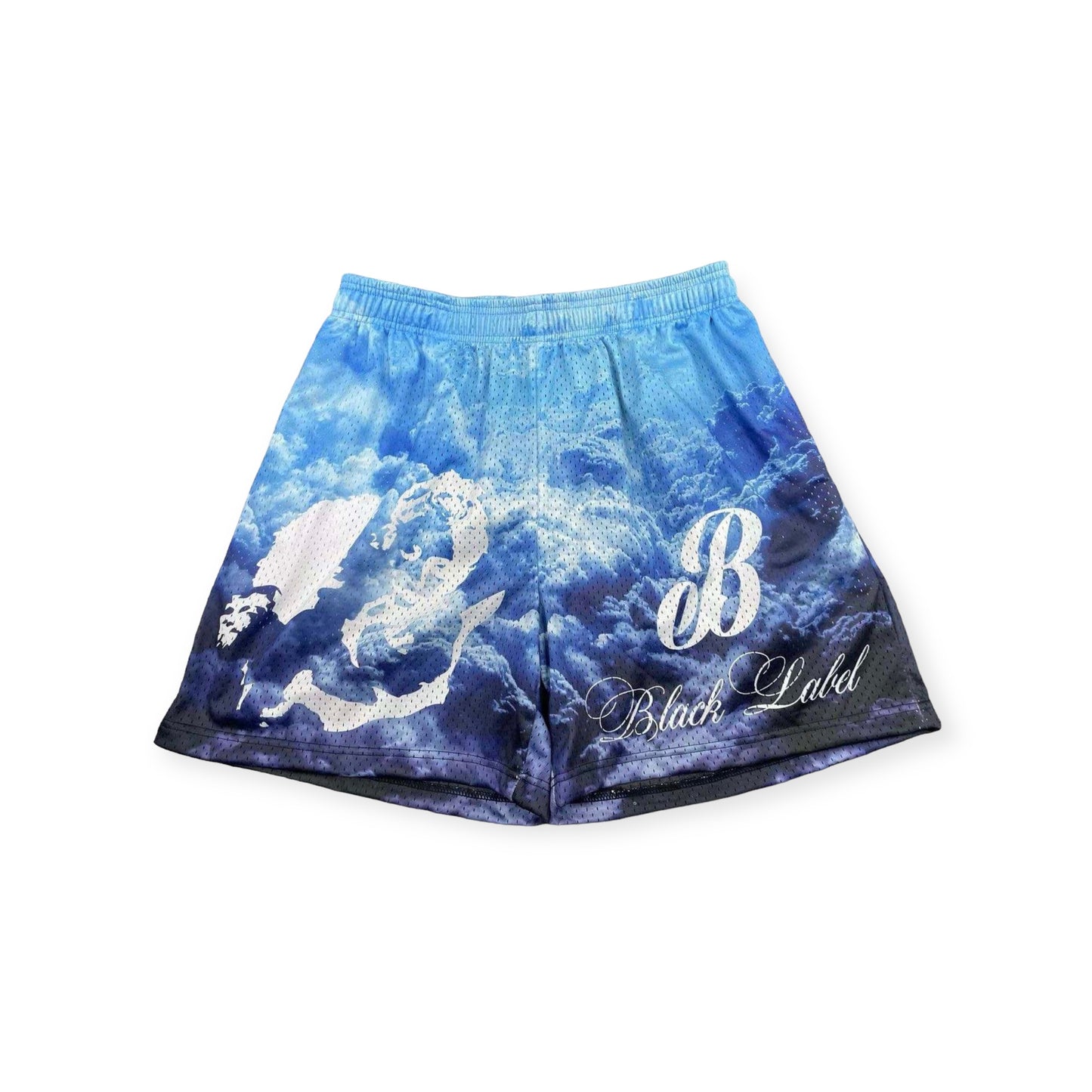 Black Label Clouds Baby Blue Shorts