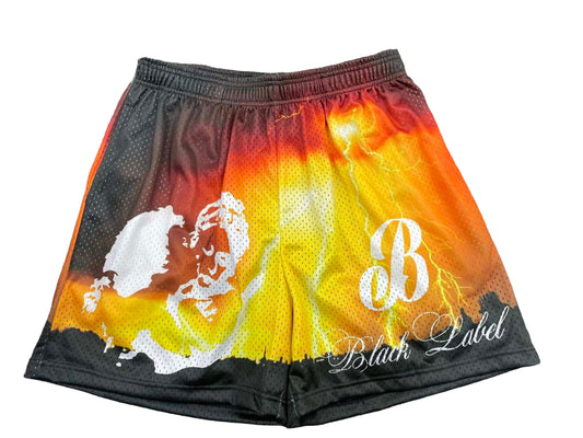 Black Label Yellow Thunder Lighting Shorts